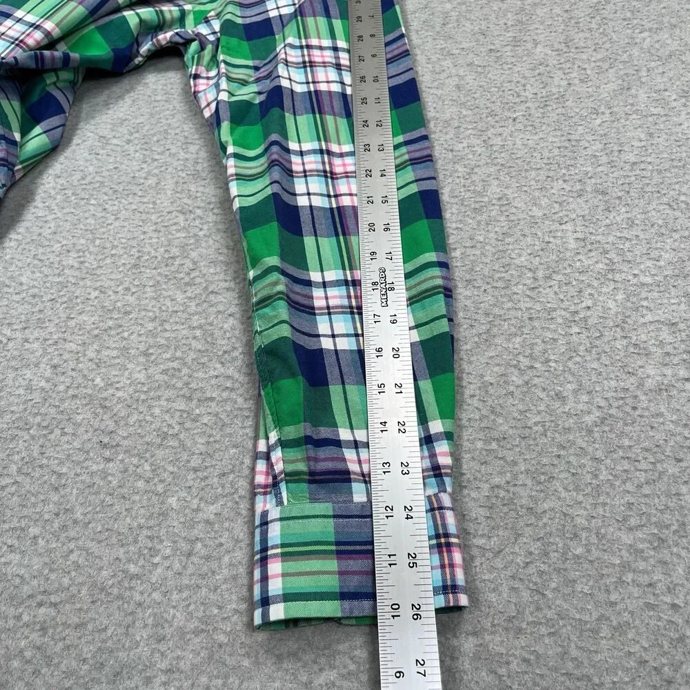 Polo Ralph Lauren Shirt Mens Large Slim Fit Madras Plaid Flesh Pony Button Down - Picture 5 of 11